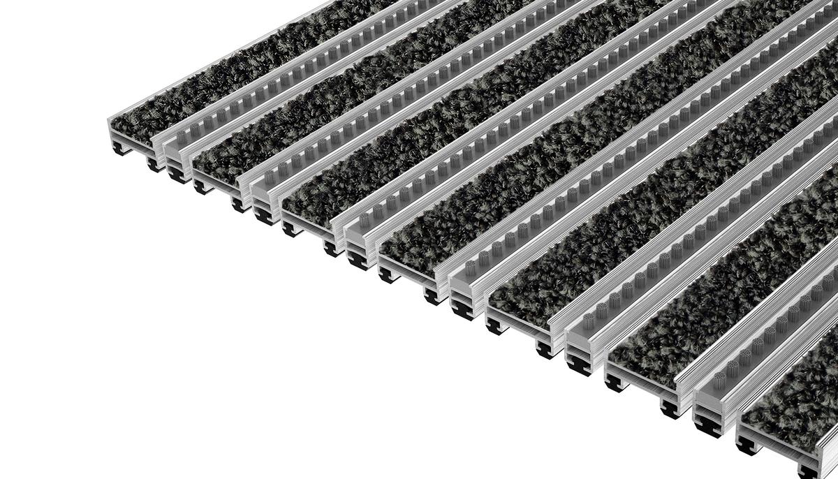 Tapis D'entrée Top Clean Top Clean Trend 17 Avec Pulse Insert Et Rangée De Brosses