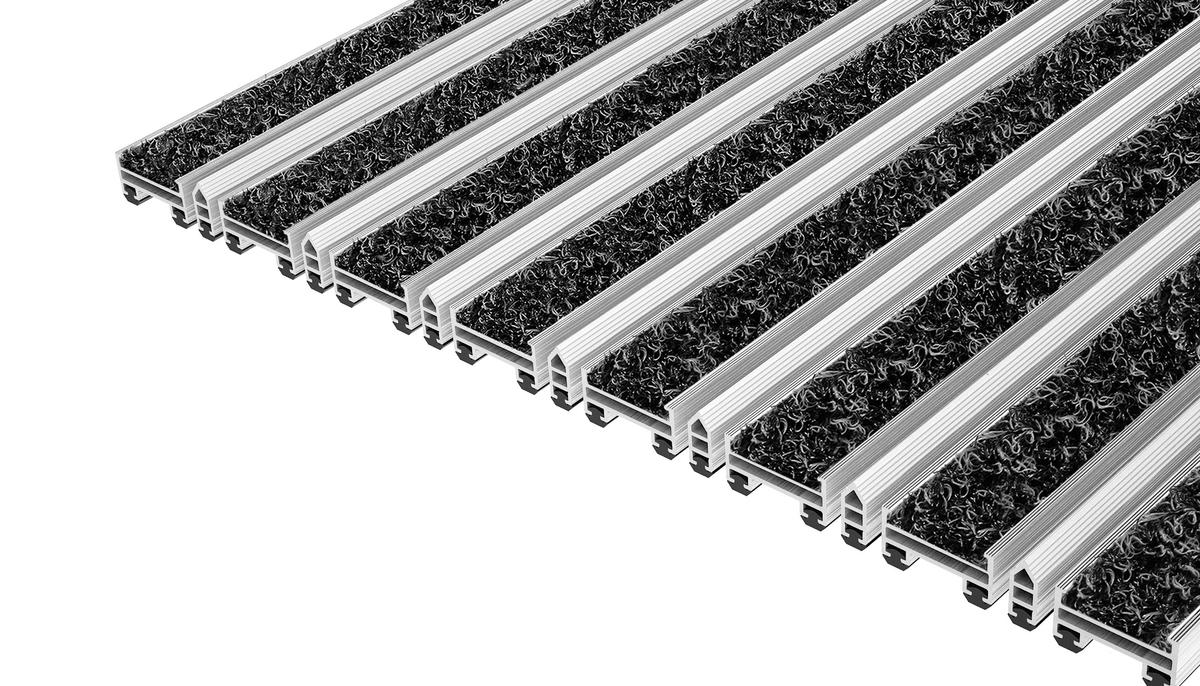 Tapis D'entrée Top Clean Top Clean Trend 17 Avec Wave Insert Et Grattoir