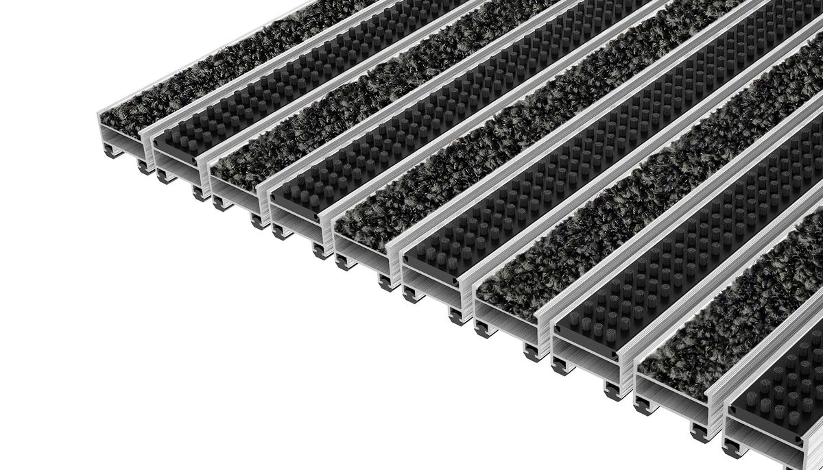 Tapis D'entrée Top Clean Top Clean Trend 22 Avec Pulse Insert Et Profilé Brosses