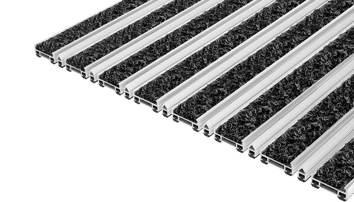 Tapis D'entrée Top Clean Trend 12 Avec Wave Insert Et Grattoir